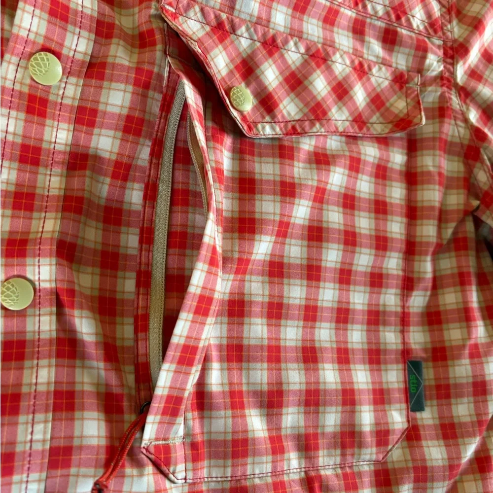 Stio Red and White Plaid Shirt - Picture 3 of 8
